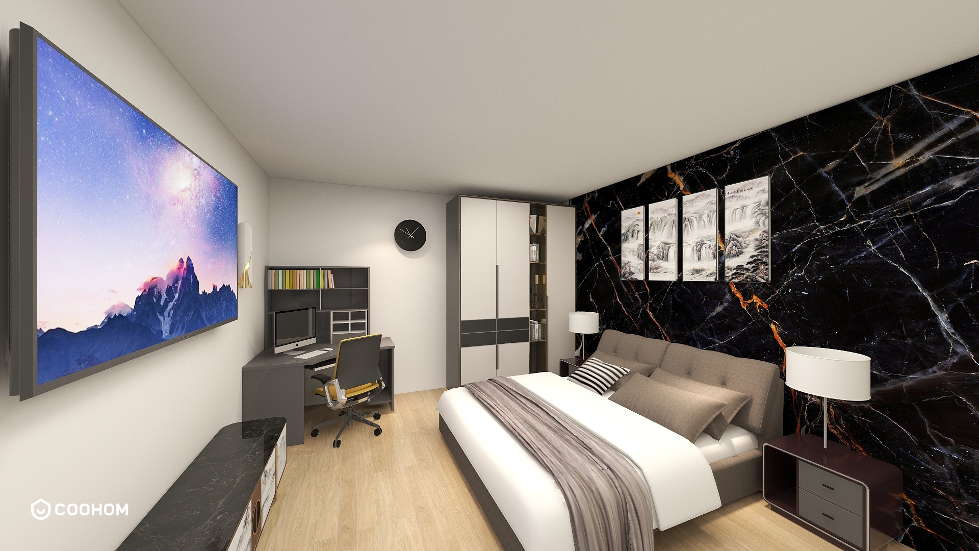 Syed Moiez Amir的装修设计方案:BED ROOM