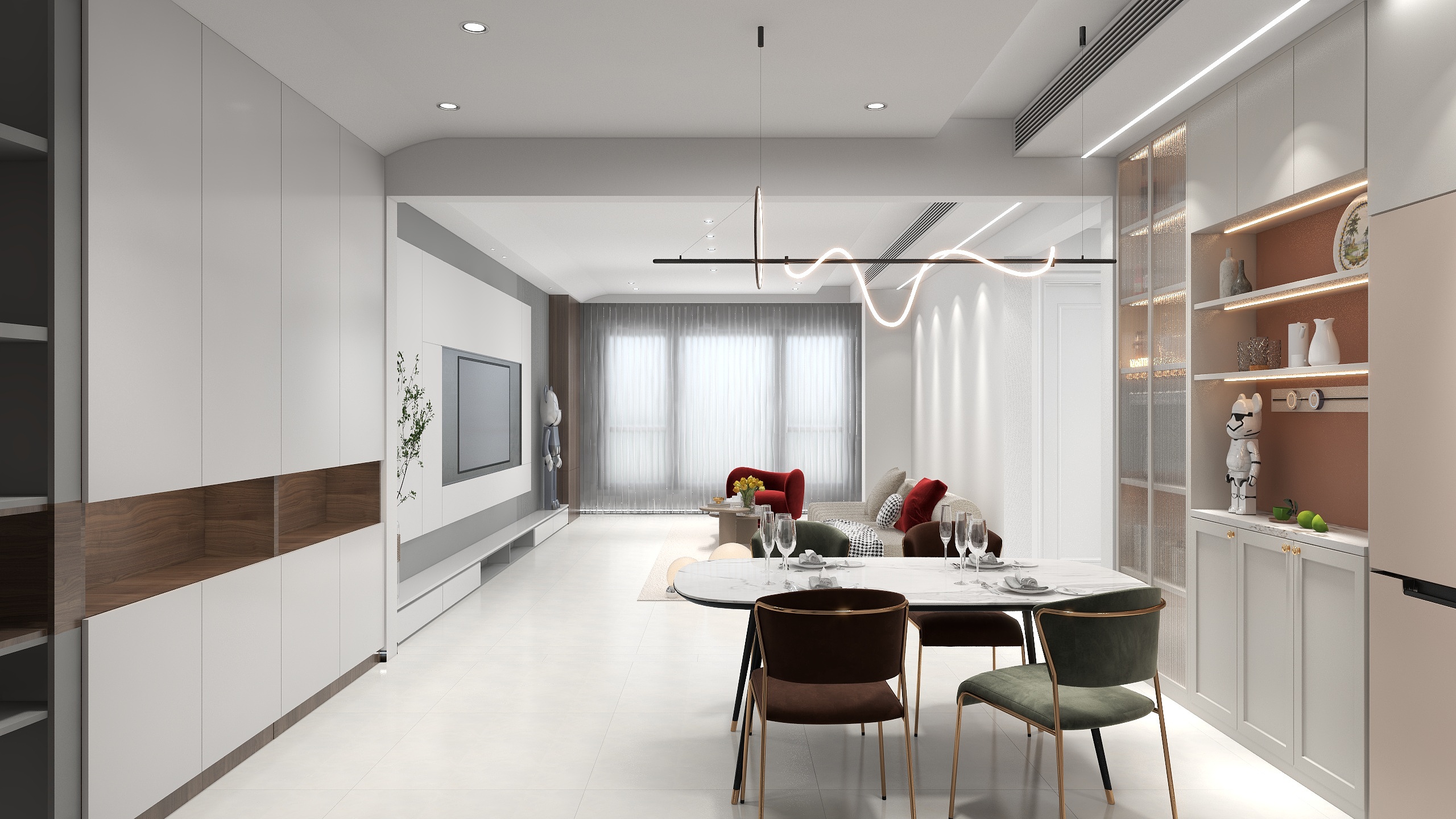 唐山设计师岳镇岭-江山墅徐-153平米-意式轻奢装修效果图