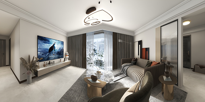 丿墨梵-秦都花苑145效果-装修设计方案