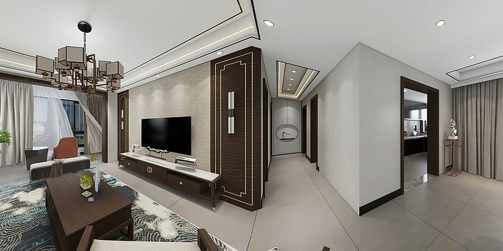 谦易设计-东尚鑫程和府陆总-新中式-装修设计方案