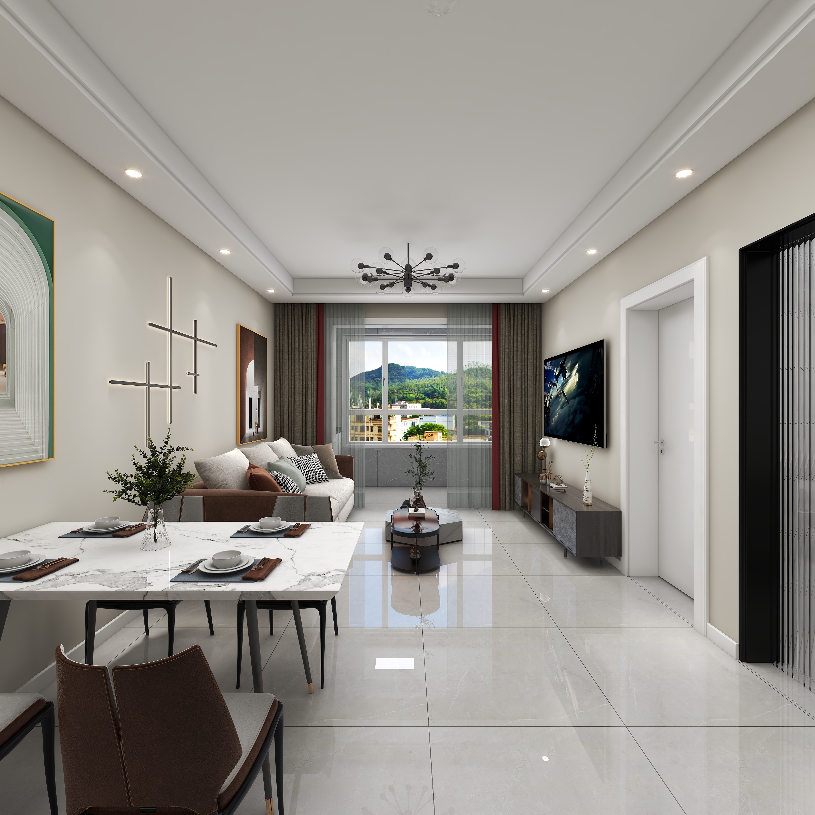 博诚欧尚装饰设计师小刘-中瑞诚85平米-装修设计方案