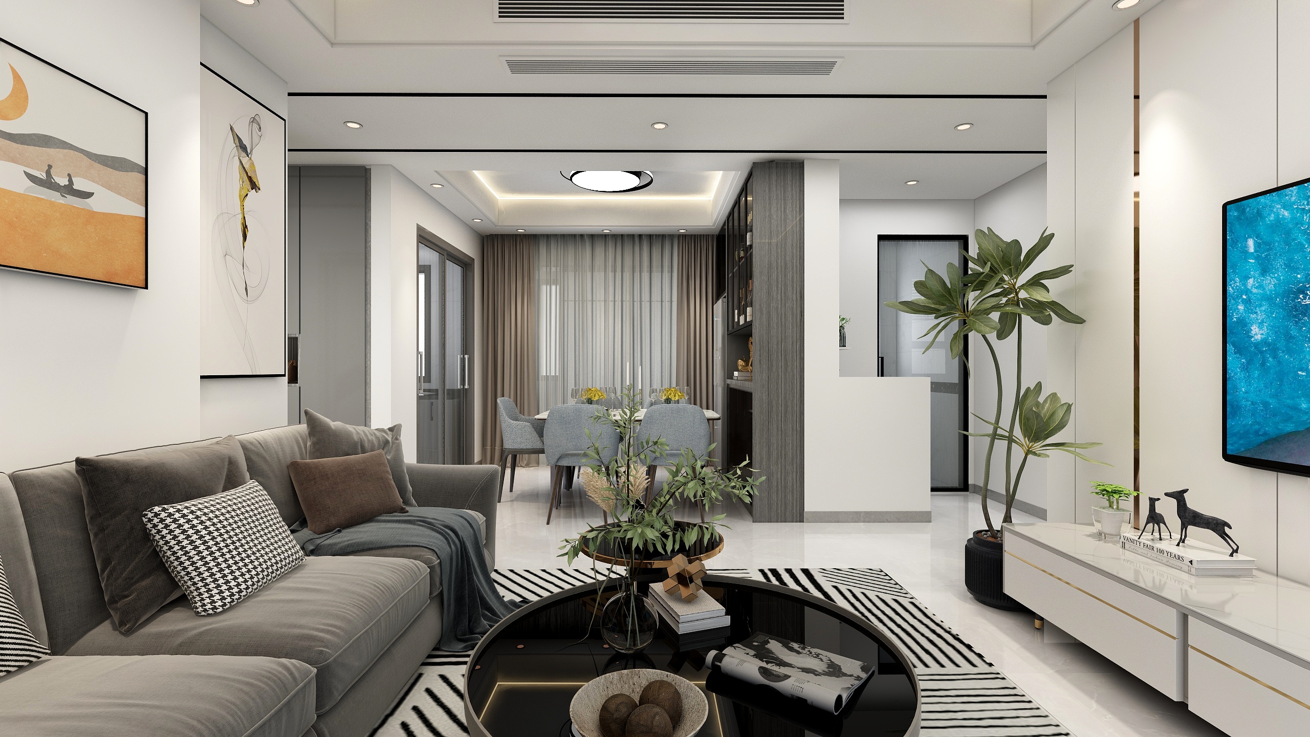 屿丨-《现代轻奢》100m²-F-装修设计方案