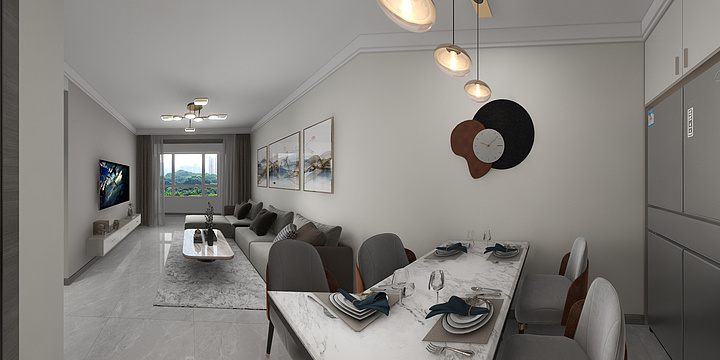 安逸嘉装饰-金地自在城6-3-1301-装修设计方案