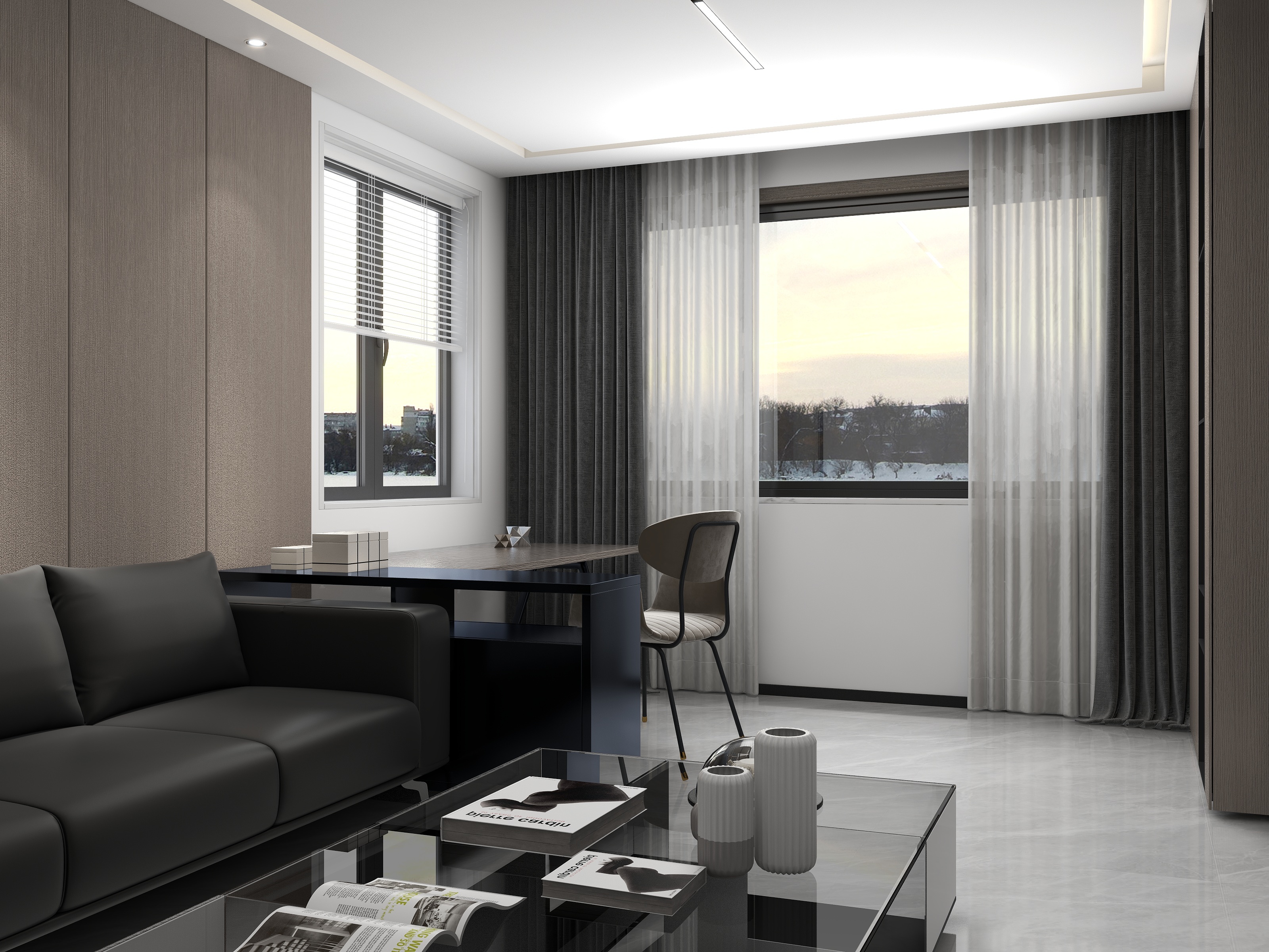 卓来studio-现代简约120㎡三室两厅-装修设计方案