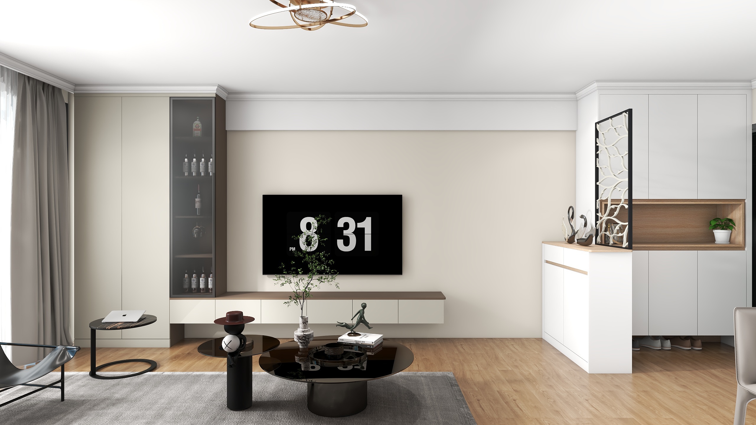 疯蜜柚子茶-101㎡3室-装修设计方案