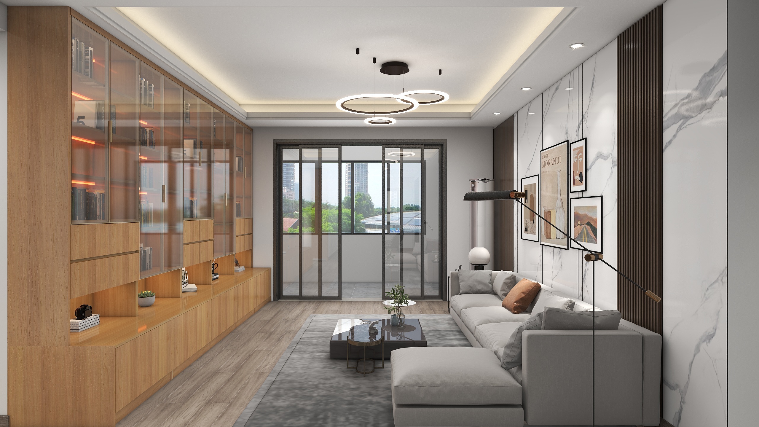 吴新俊-《晨木》现代原木风|120平米三居平层装修效果图