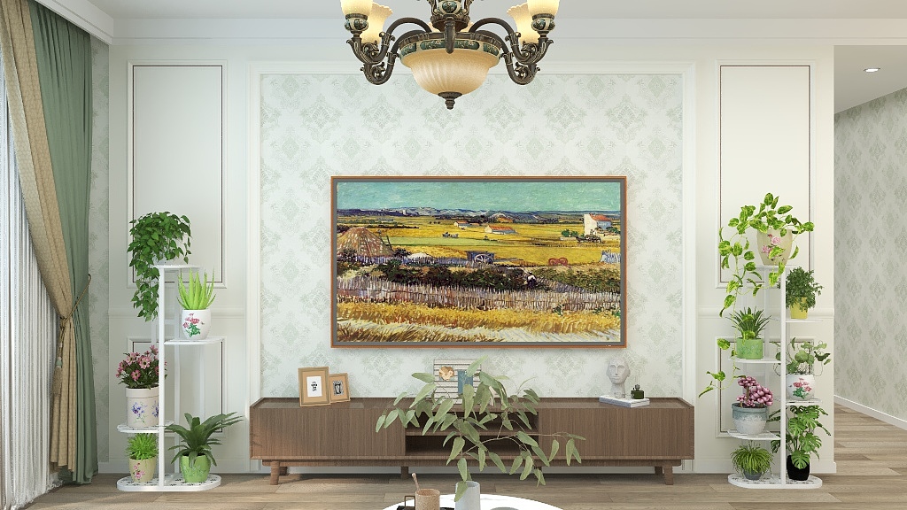 弹珠汽水里的星期同学1-未来城5-1-302绿色田园风-装修设计方案