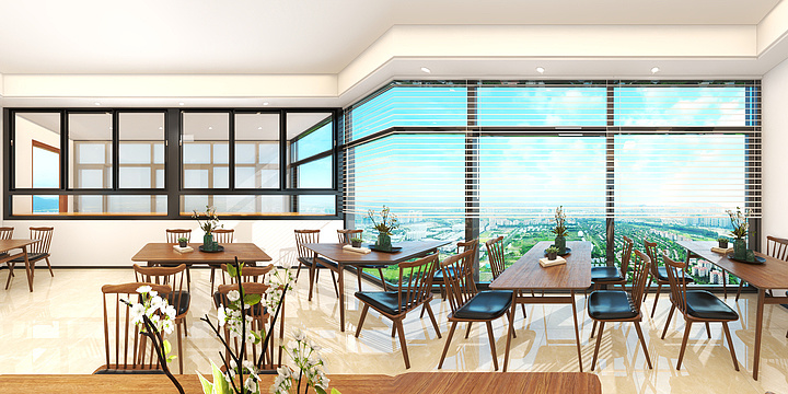 新一飞设计-食堂餐厅-装修设计方案