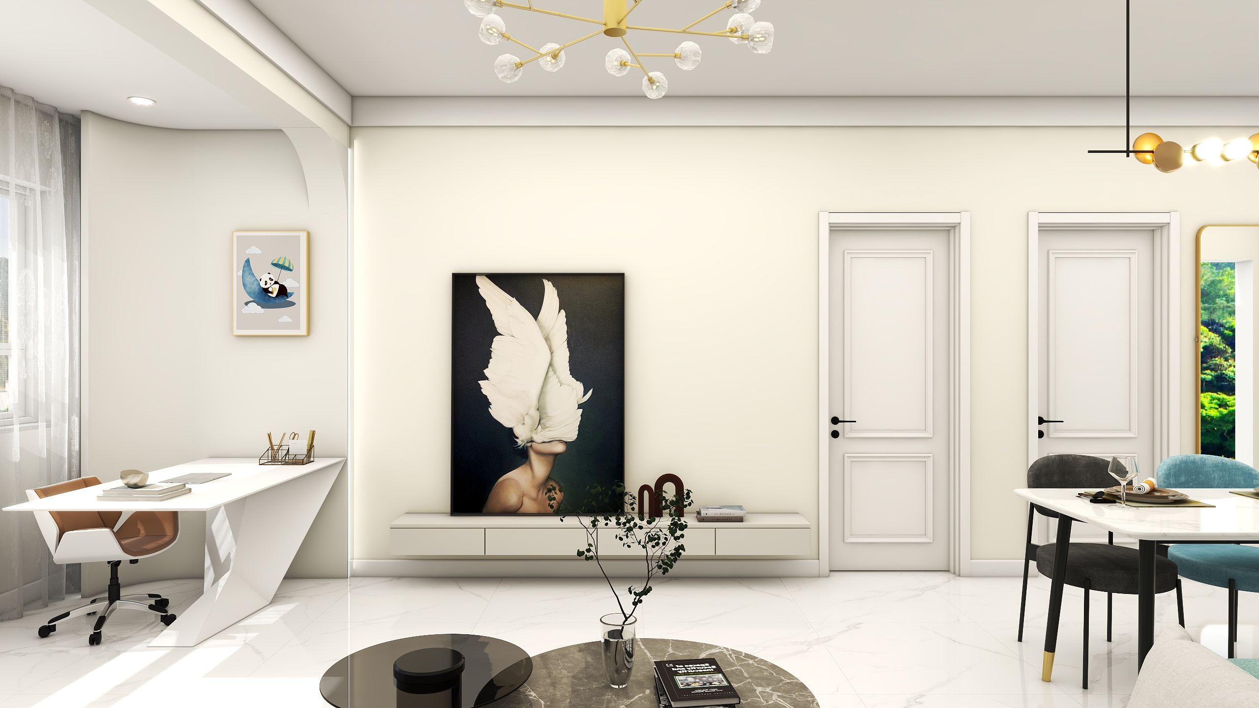 设计师阿升-承德中瑞城奶油风格-装修设计方案