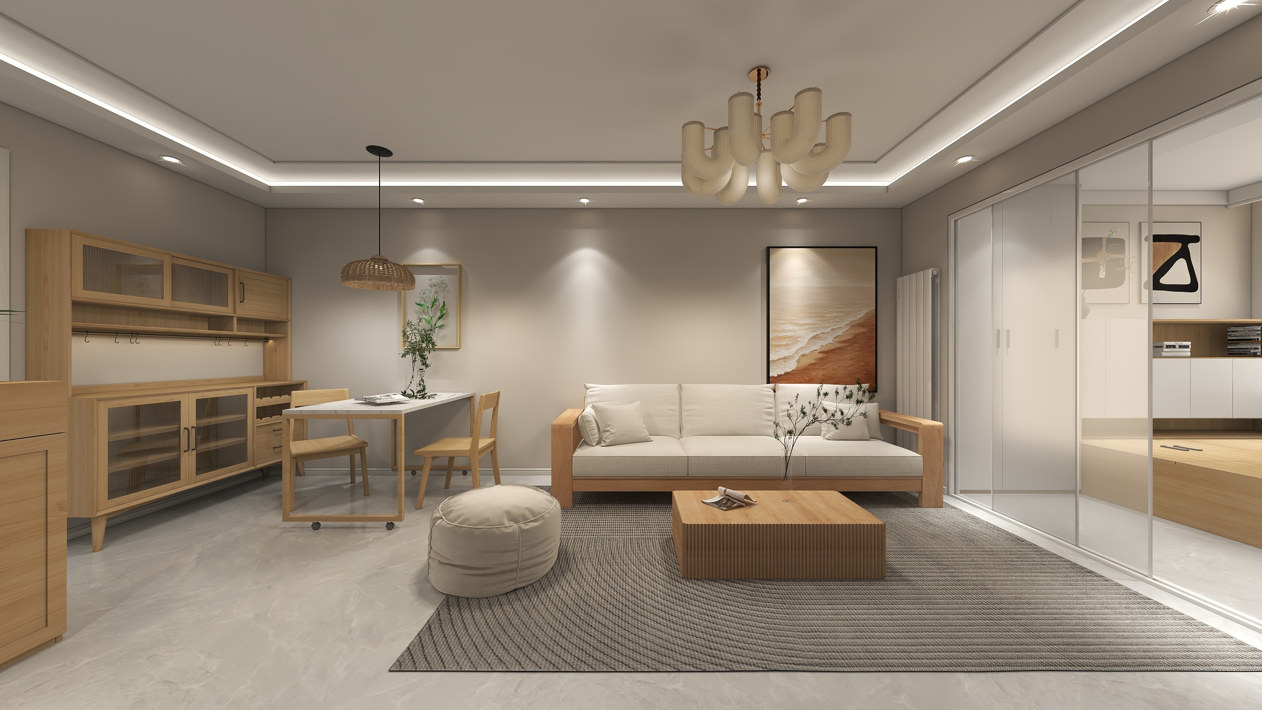 住宅设计原创-航天小区70㎡2室-装修设计方案