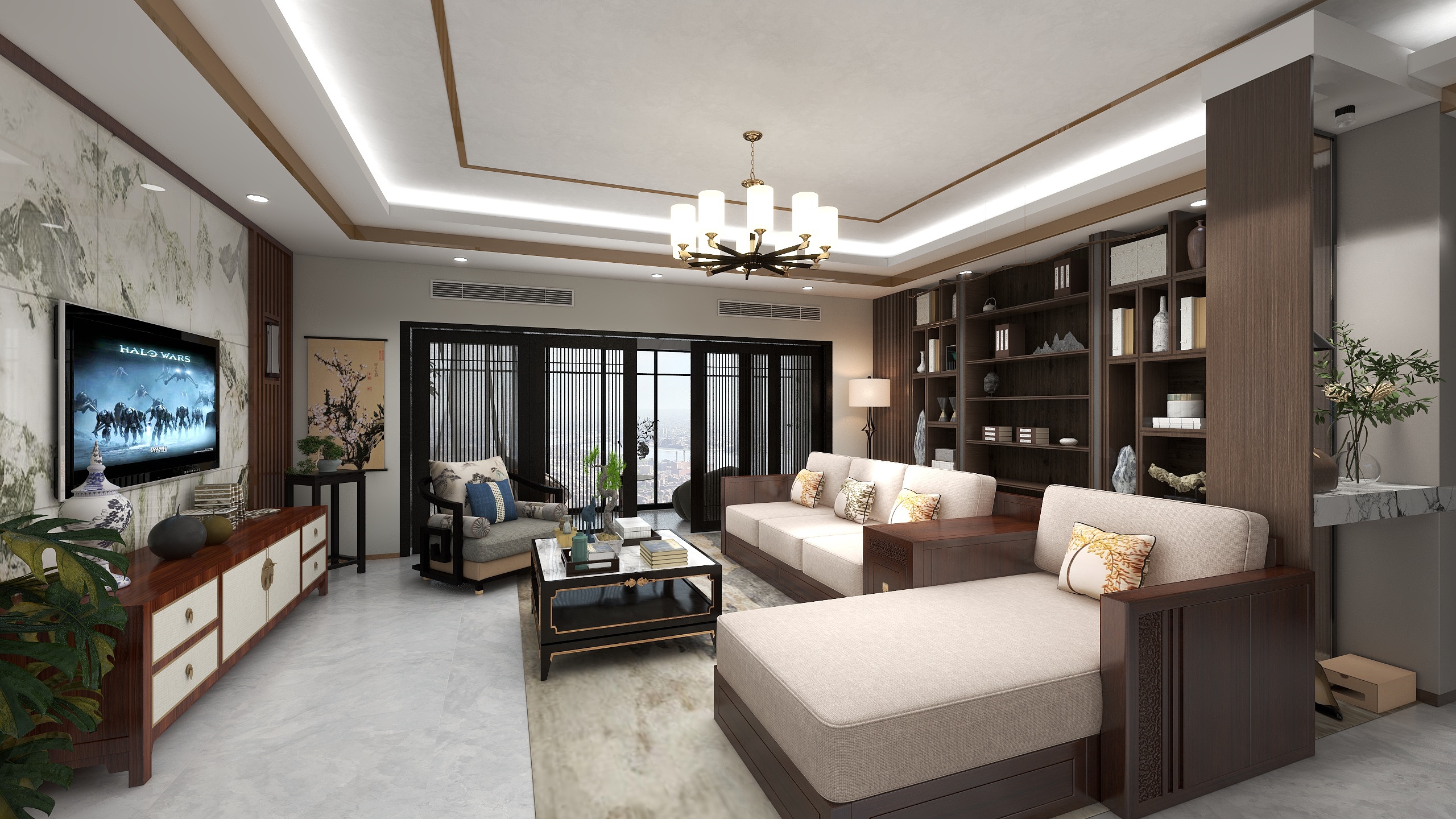 ZE室内设计-中式风格装修效果图