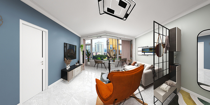 宜然之家装饰-华夏六期4-3-501导入-装修设计方案