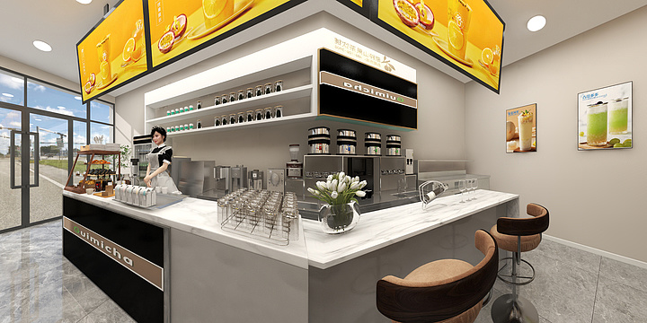 晚上睡不lLGo-GuimichaD308-奶茶店-2022-11-23-装修设计方案