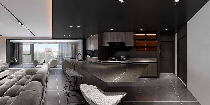 室内设计小蒋1-模板副本-黑与白轻奢设计-装修设计方案