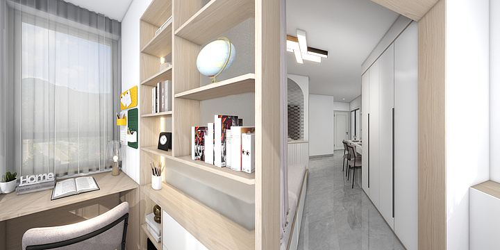 泊梦空间设计-钢院学府13-4-12西户-装修设计方案