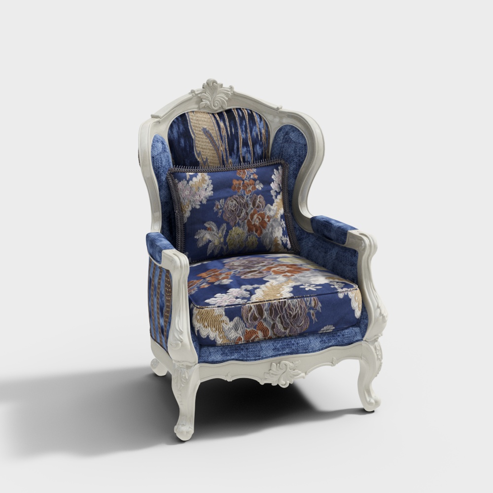 MH-8012卧室椅-新古典-欧式3D模型