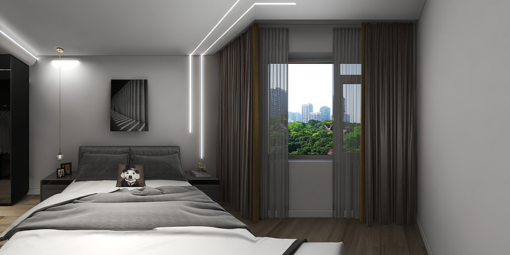 设计师王鹤盟-99平米两室一厨一卫-装修设计方案