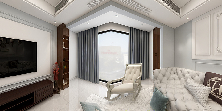 执笔画浮尘66-8.30-美式田园复古-装修设计方案