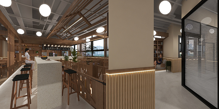 希曼迪装饰空间事务所设计师-曾工-都市茗荟花园1期02商铺二层-装修设计方案