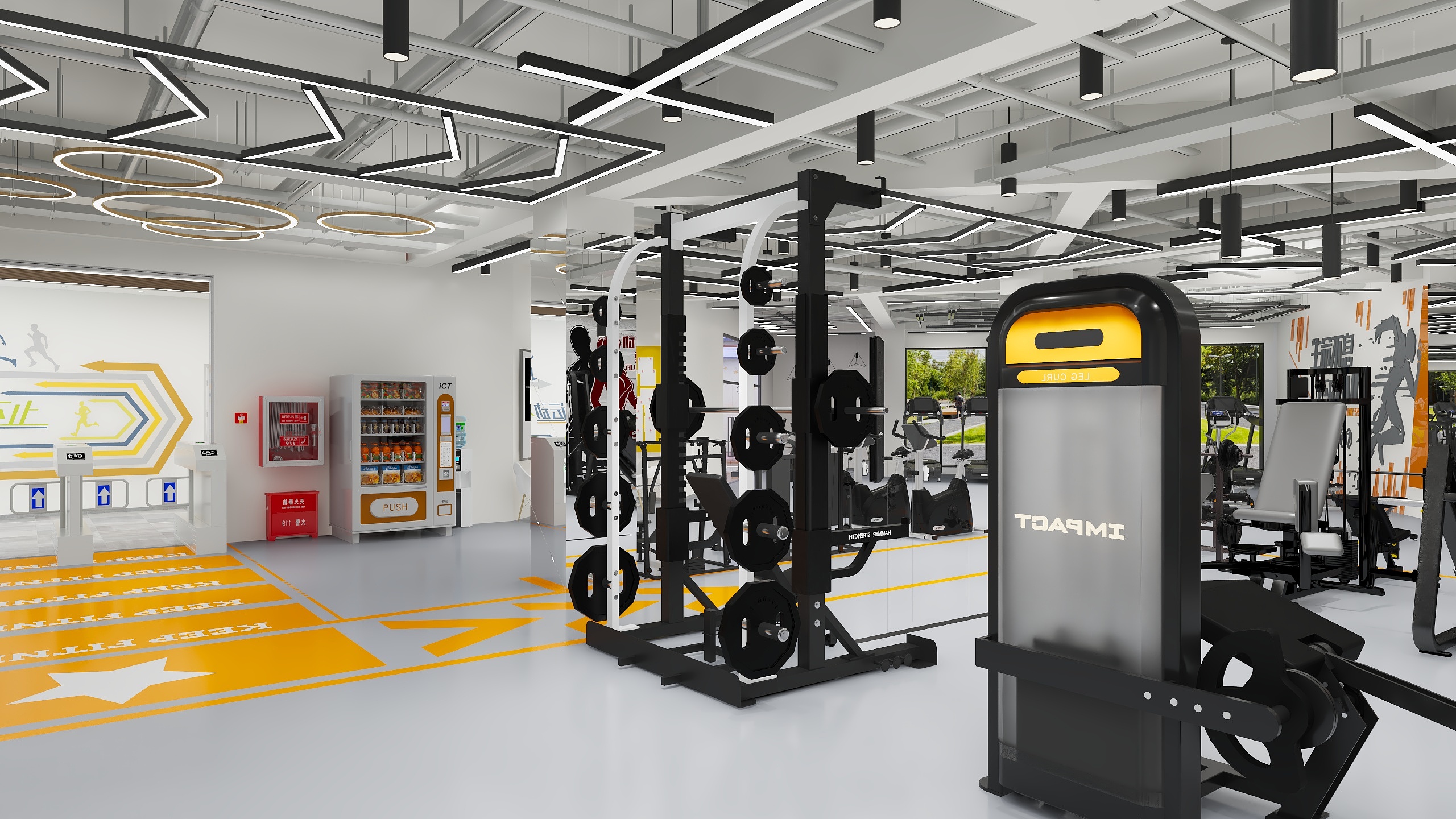 温蒂要开心-500平健身房-装修设计方案