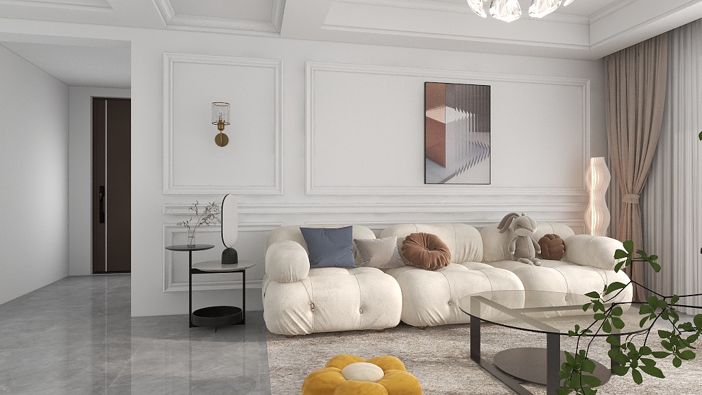 王胖呱-荔城明珠-奶油现代-装修设计方案