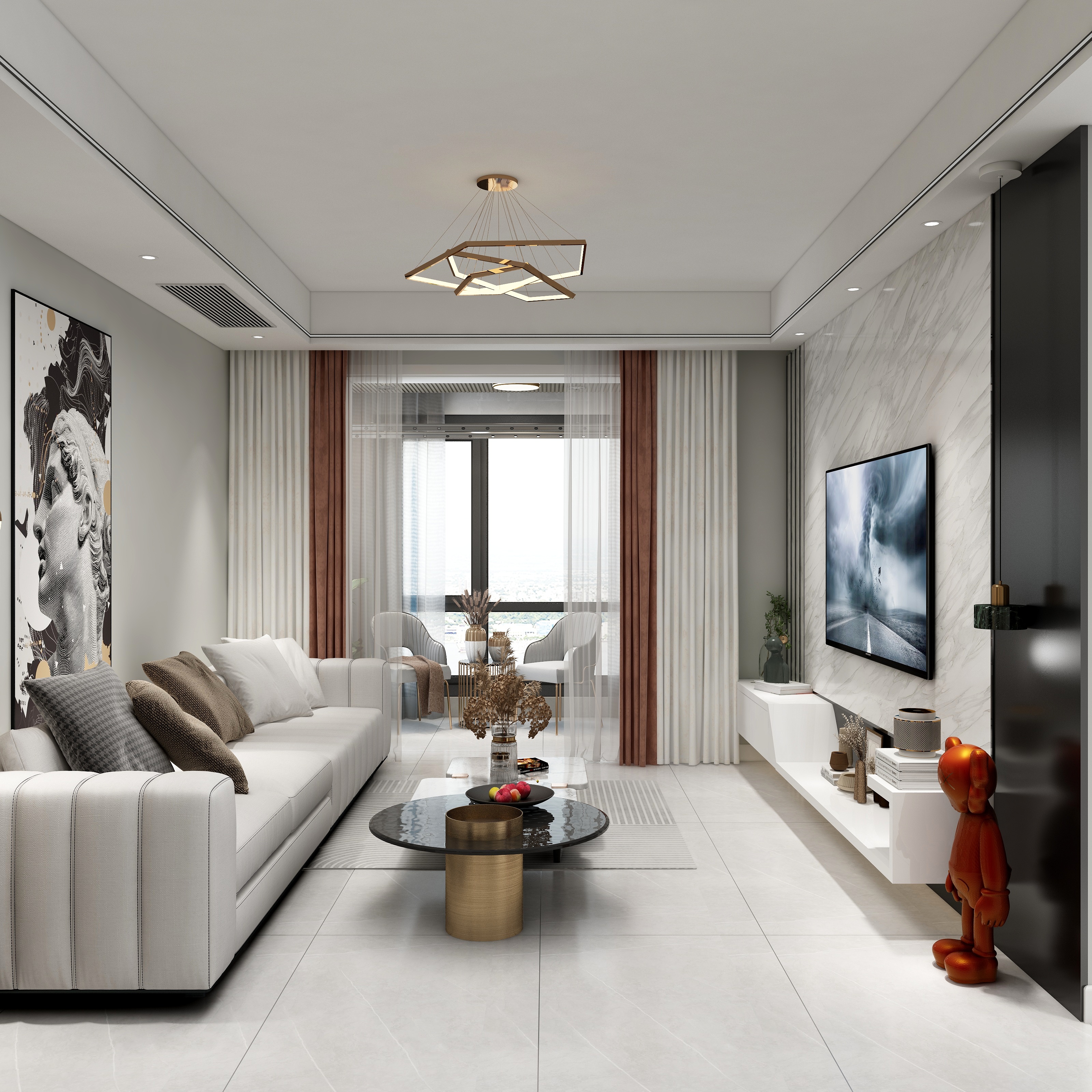 浩南营造司-现代简约86㎡2室-装修设计方案