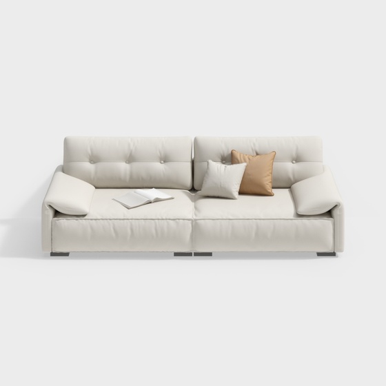 Modern cream style multi-seater sofa