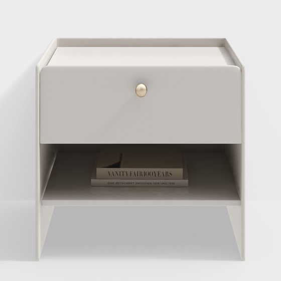 Modern cream style bedside table