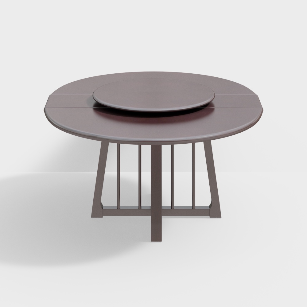 2152#圆餐桌1.3（打开）3D模型