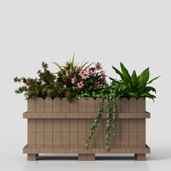 Modern outdoor flower box