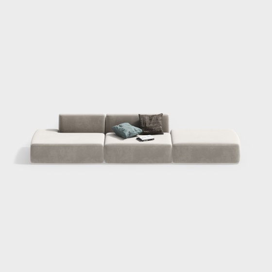 Wabi-sabi style multi-person sofa