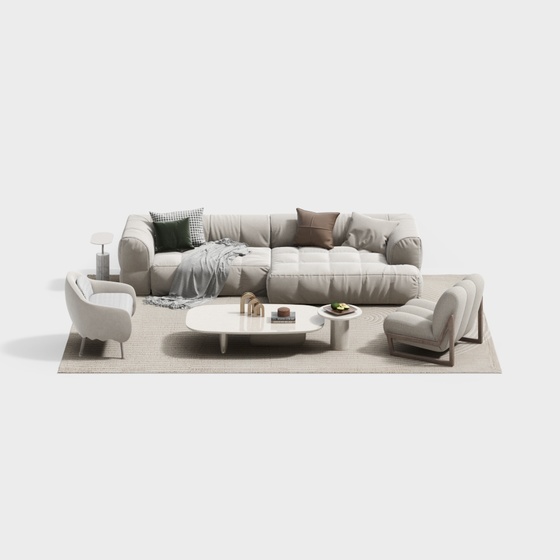 Wabi-sabi style sofa set