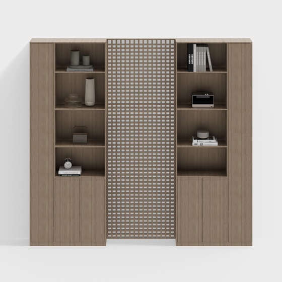 Modern cream style bookcase
