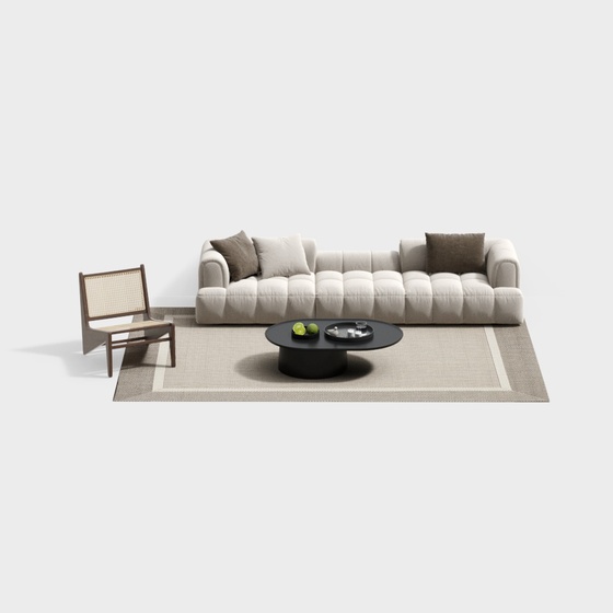 Modern cream style modular sofa