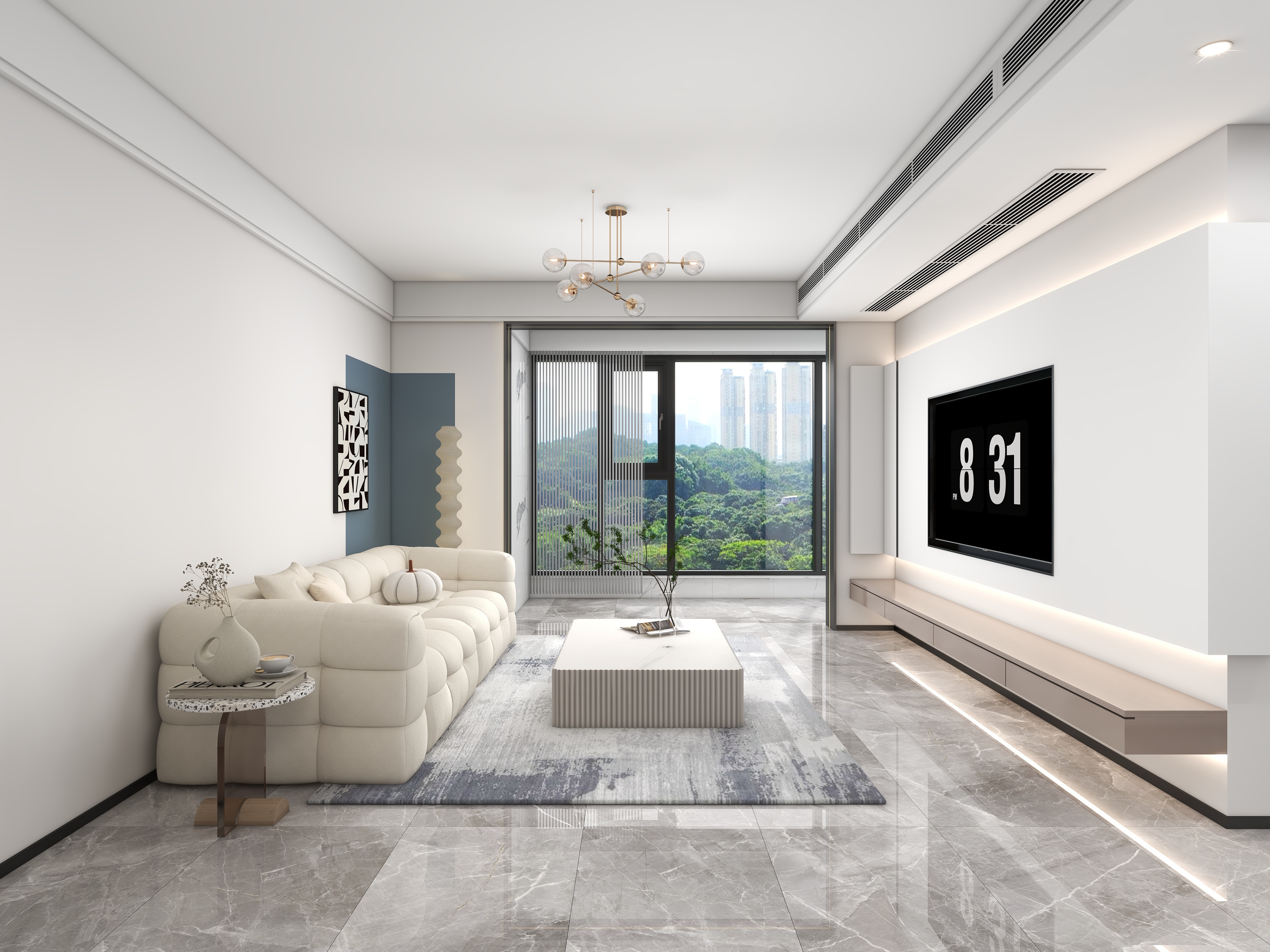 至简名设一钱春-【再见】120平现代轻奢三居室【春】装修效果图