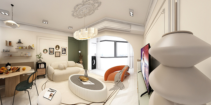 小喵一加-车都春台里法式奶油74㎡2室-装修设计方案