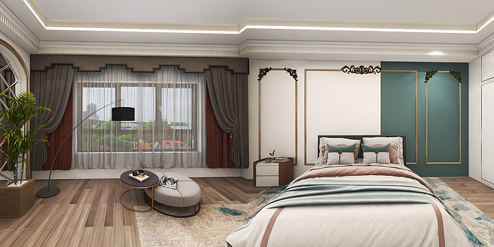 新疆喀喜特喜公司装饰设计部-主卧-装修设计方案