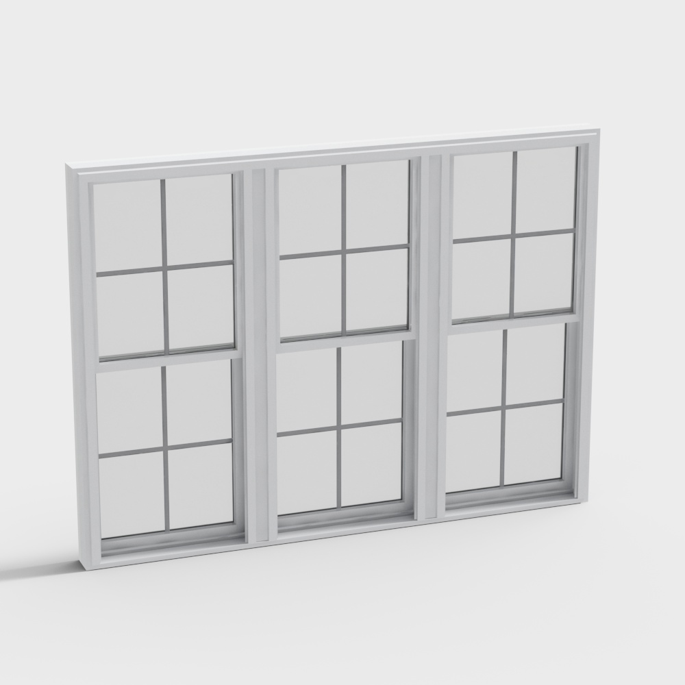350 Series Double-Hung Window, Triple..3D模型
