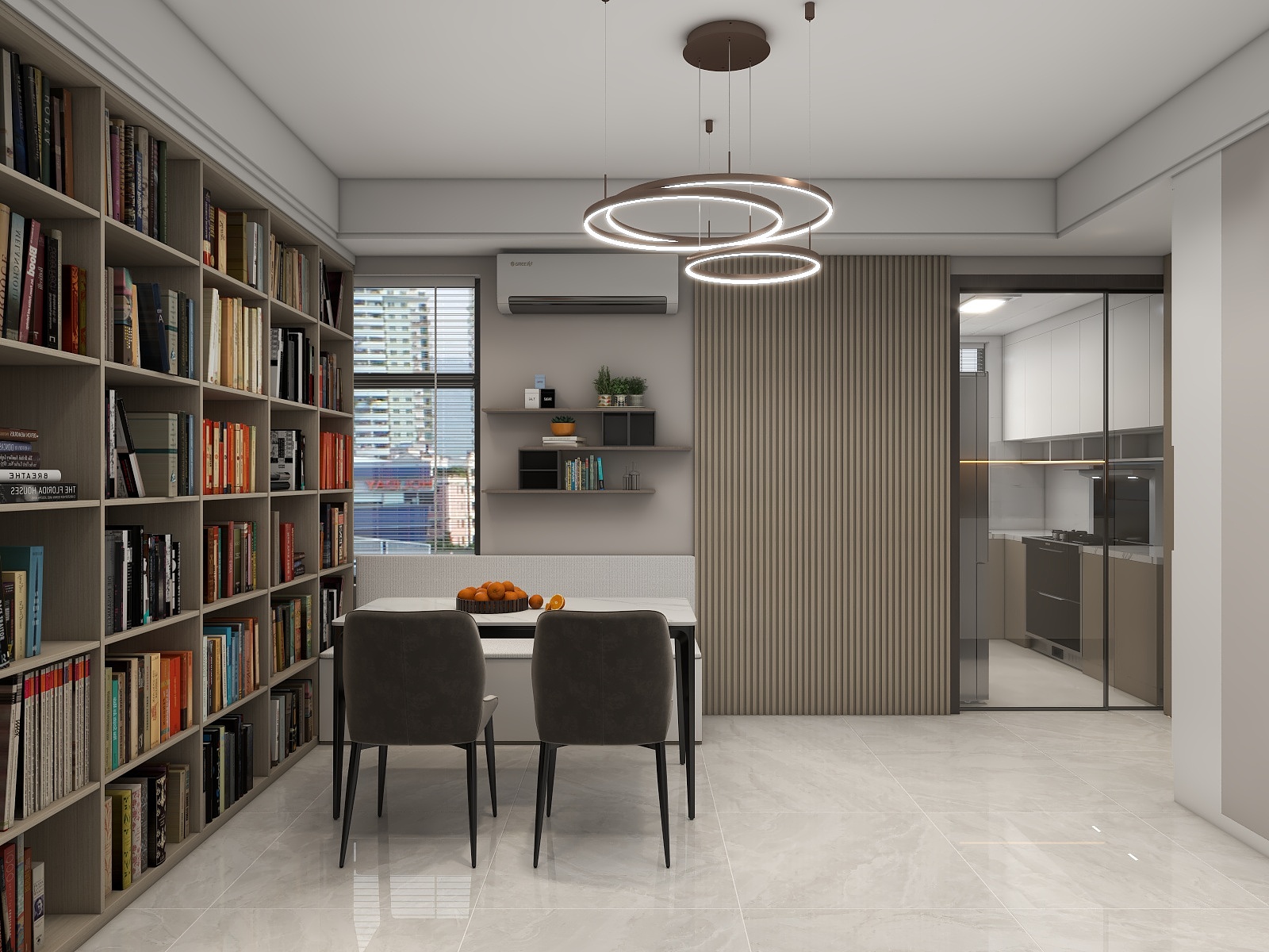 吴爽-现代简约风格三室设计装修效果图