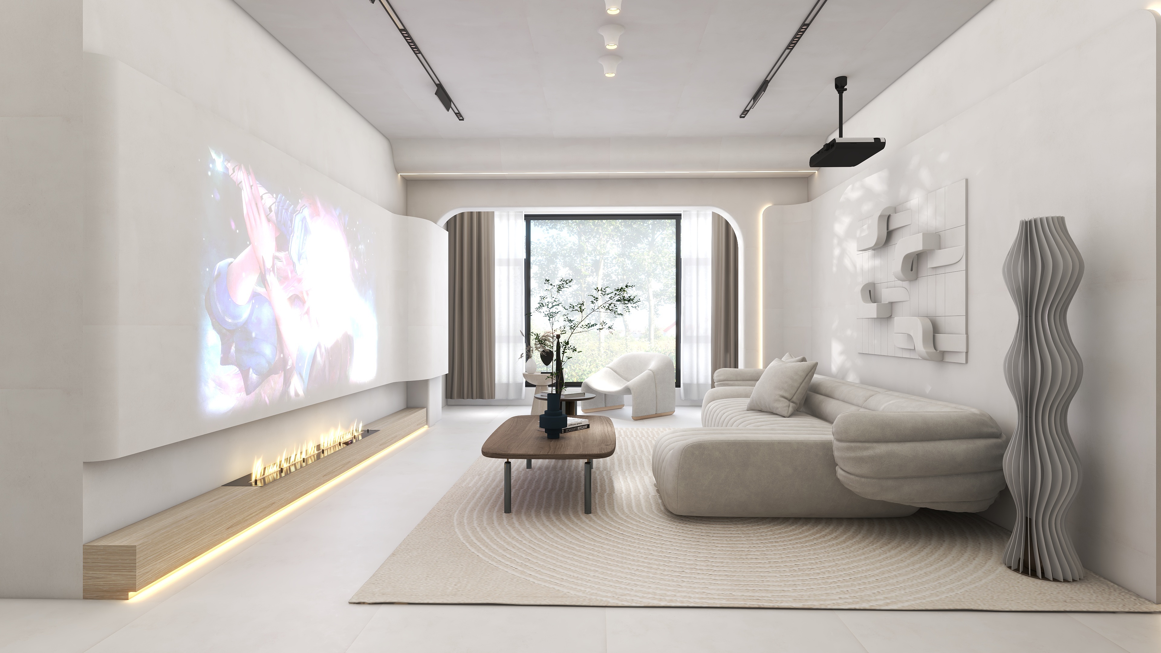 设计小罗丨LST-秋风 121㎡1室-装修设计方案