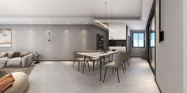 微空间设计-112㎡现代简约三居-装修设计方案