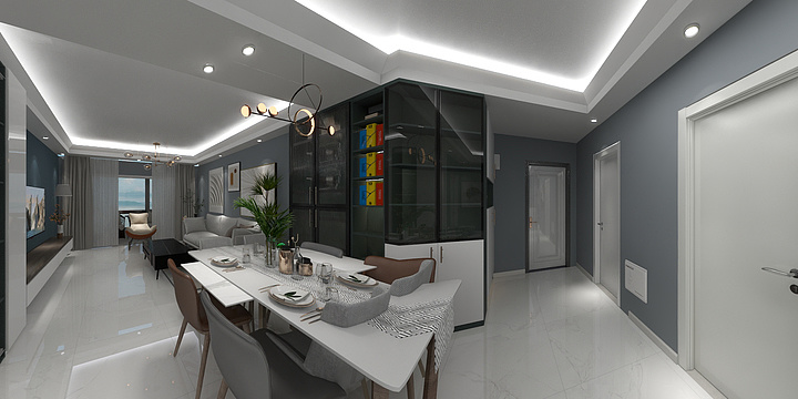 金羚羊全屋定制-正商汇航佳苑-轻奢-装修设计方案