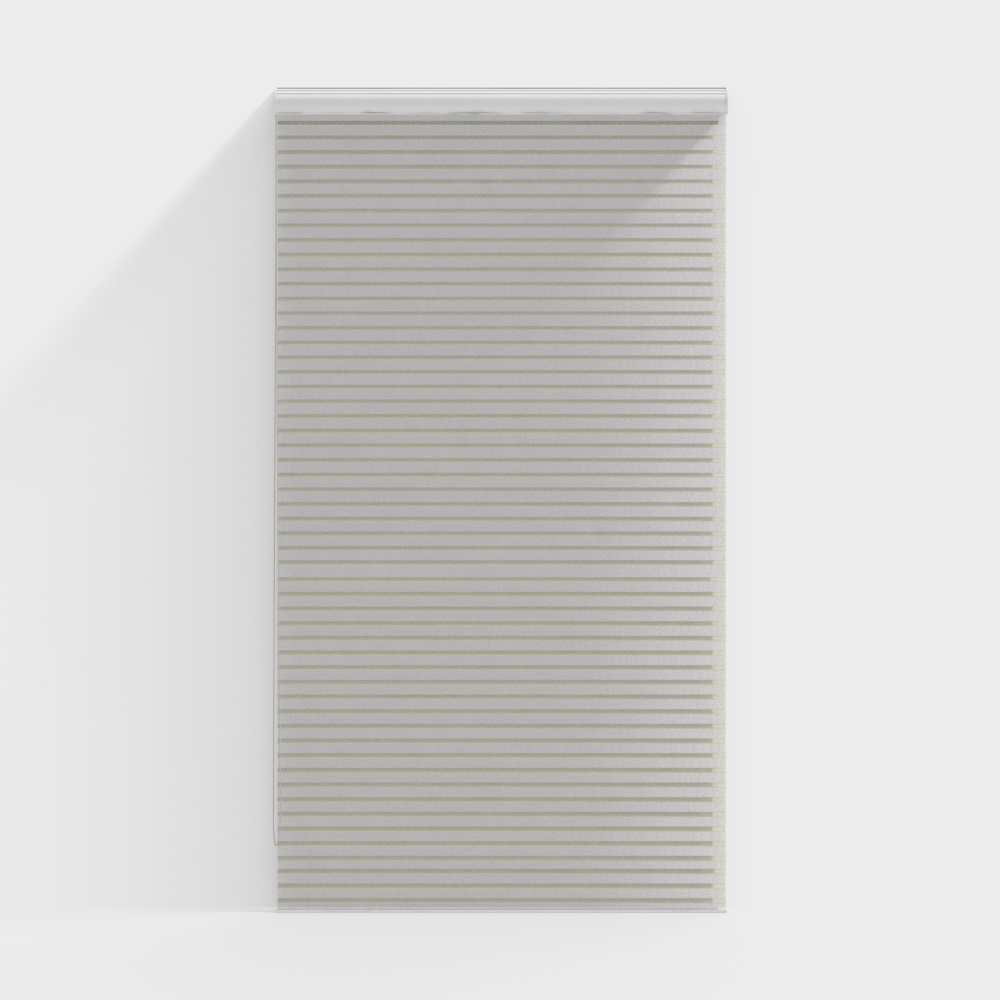 柔纱帘-双层-米纱缕-2.7m3D模型