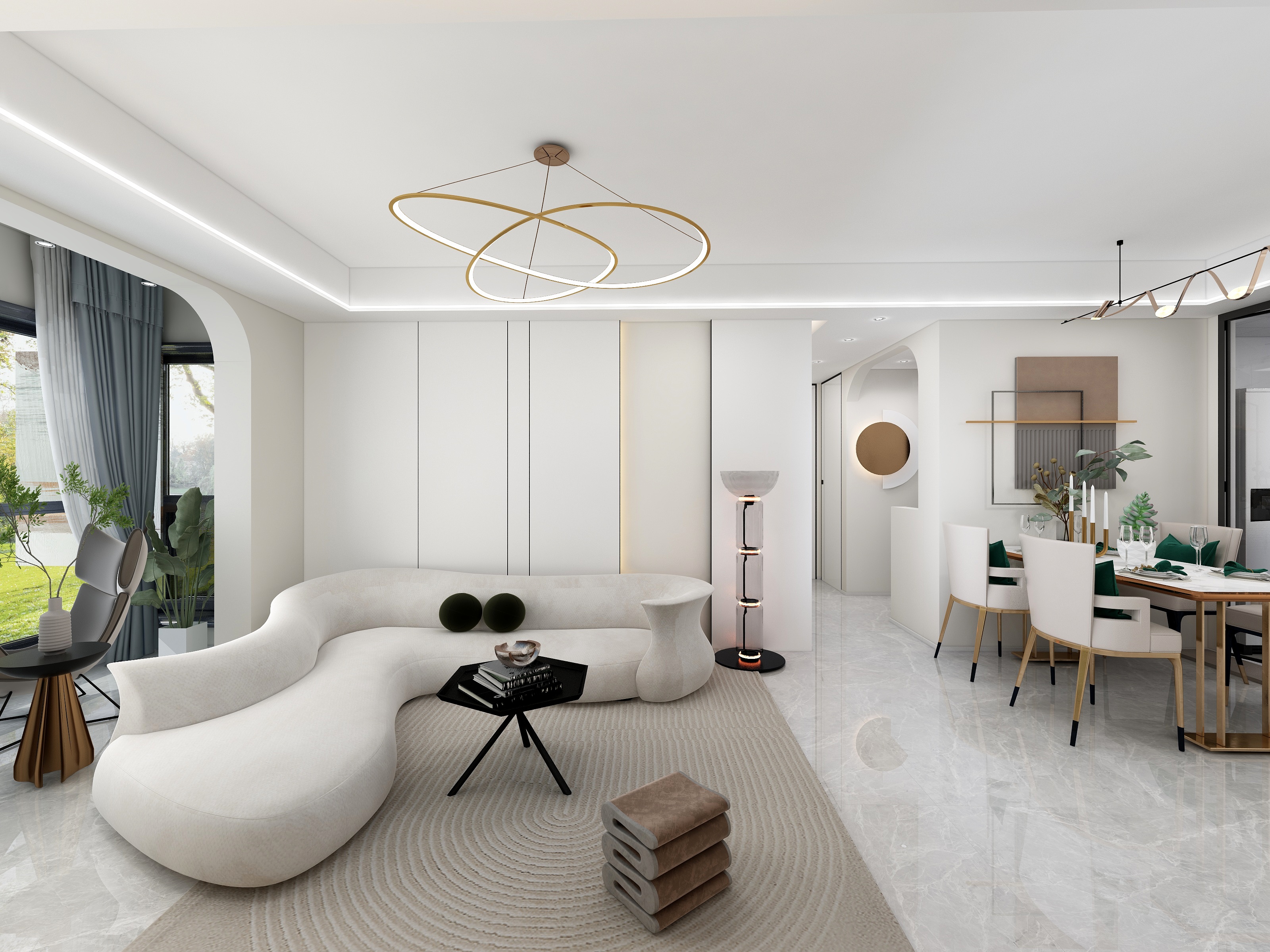 效果图图片-92㎡3室-装修设计方案