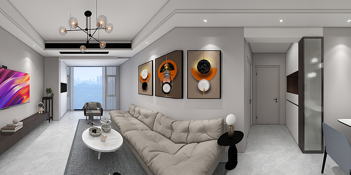 定制设计效果图-西城悦府18-802-装修设计方案