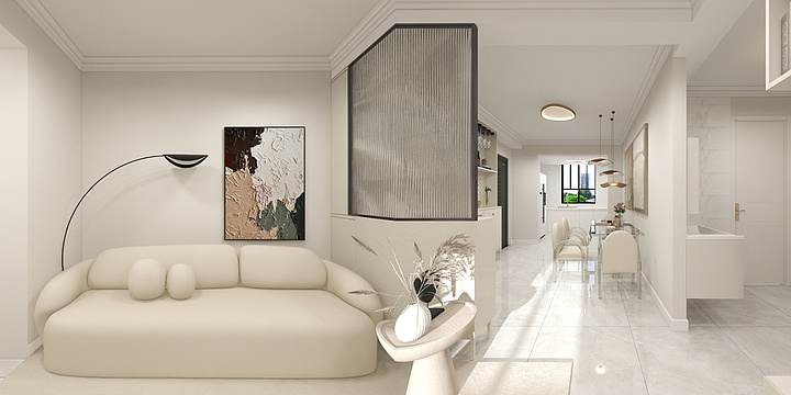 设计鹊南-馨尚佳苑钱小姐·奶油风-装修设计方案