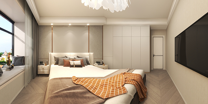 梦久空间设计-可逸兰亭1004现代风-装修设计方案