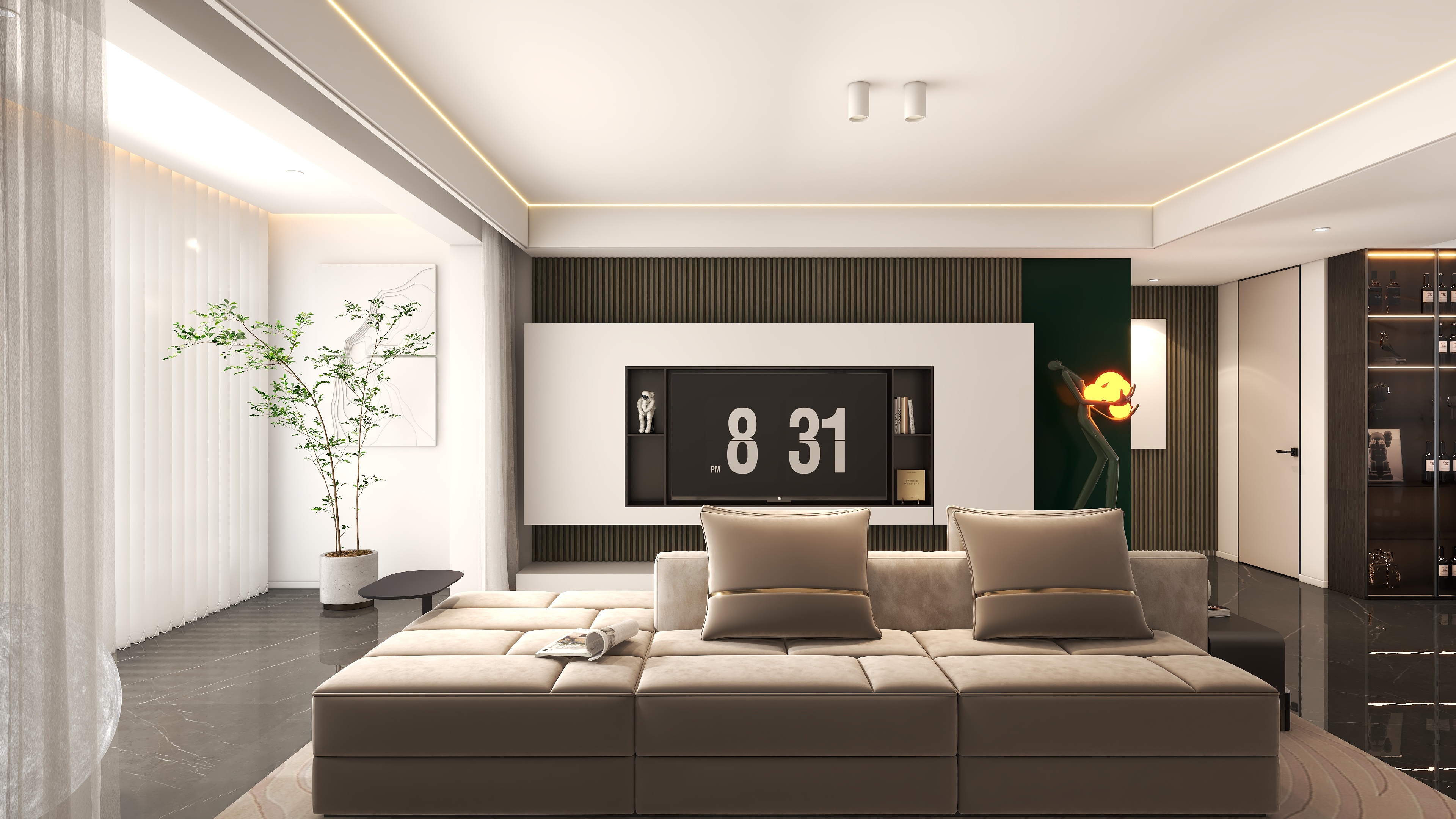 BIAOZHI青山-小区房141㎡3室装修效果图