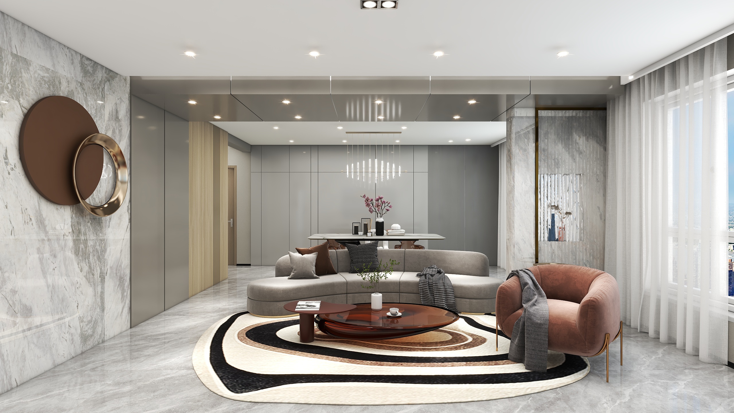 设计师阿升-凤凰豪庭240极简轻奢装修效果图