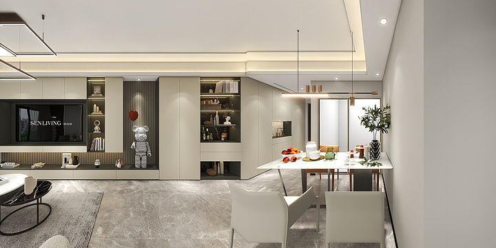 萧欢PCqk-保利·世茂·阳光城·阅云台-石先生-极简设计-93户型-装修设计方案